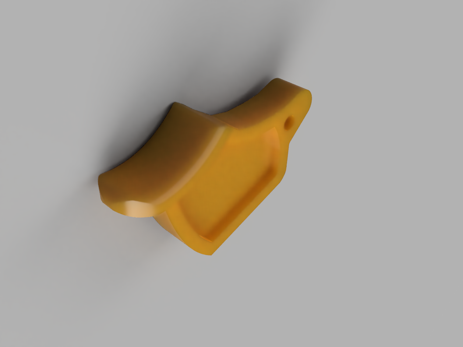 Rendering eines geschwungenen Bauteils mit Aufnahmebohrung